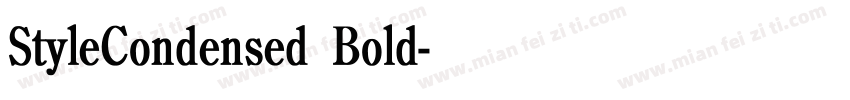 StyleCondensed Bold字体转换